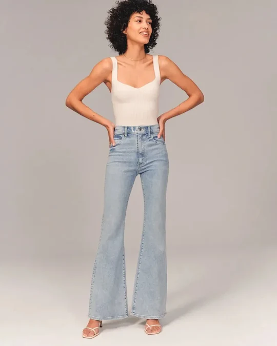 CurveContour - High Waisted Flare Jeans