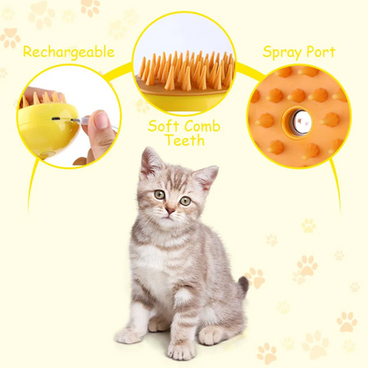 PurrfectGroom Steam Brush