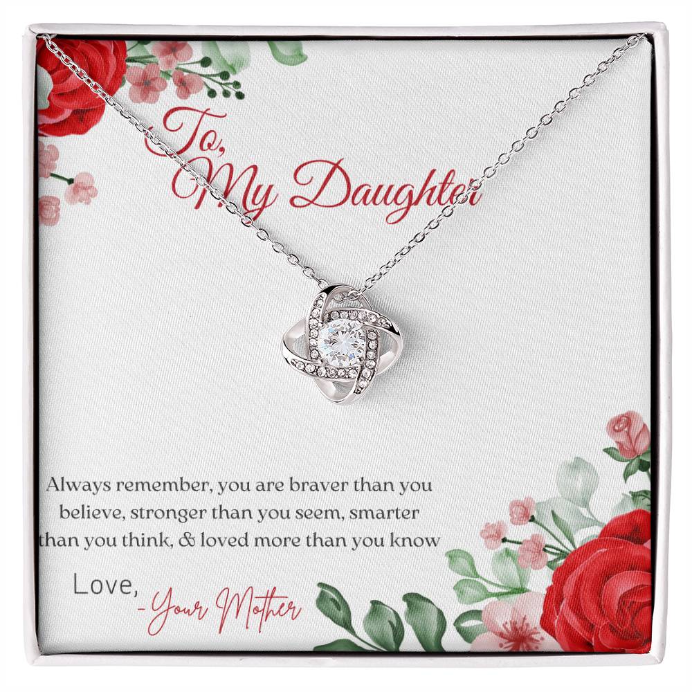 To My Daughter - Love Knot Necklace